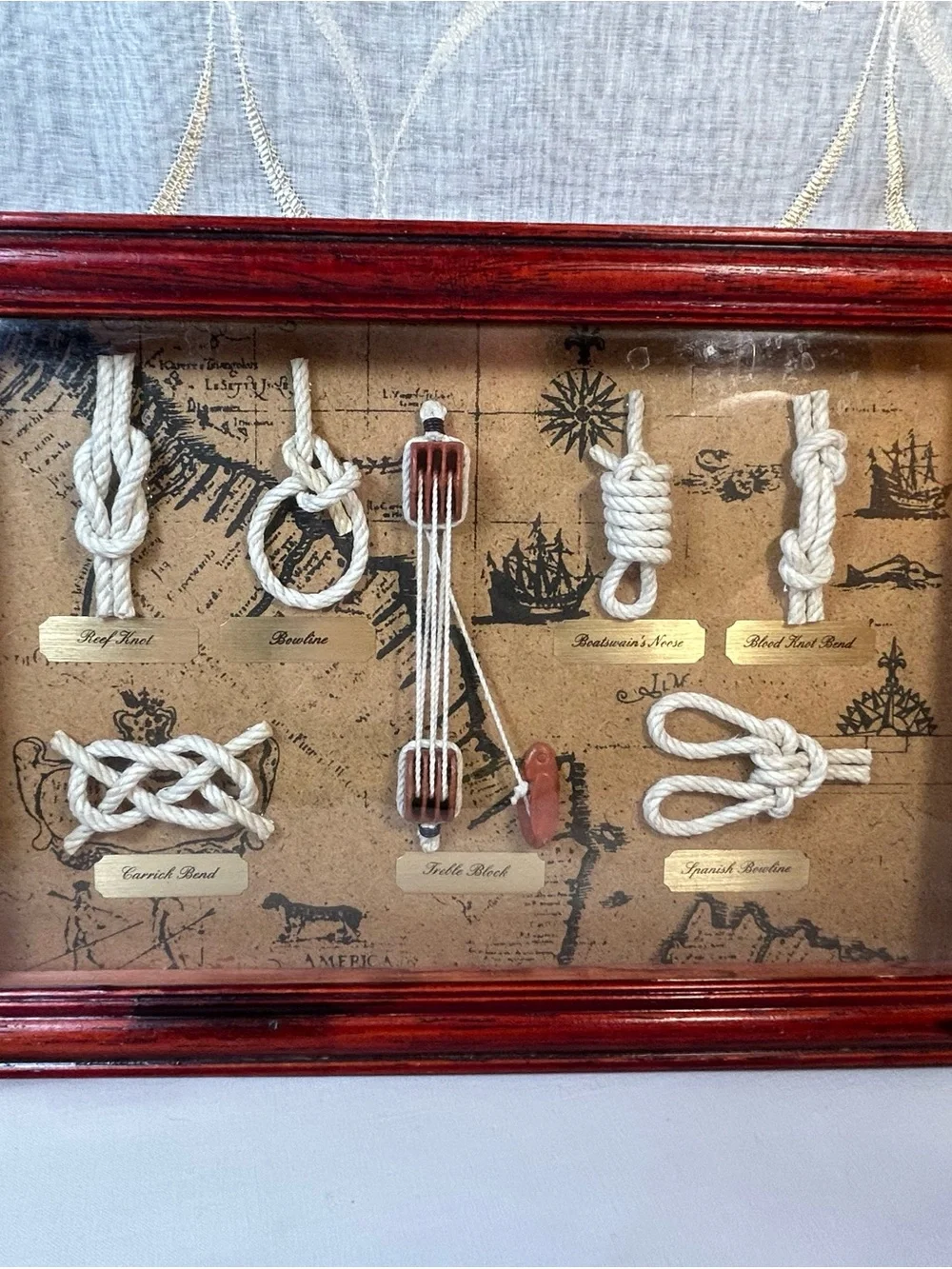 Nautical Knot Shadow Box Display